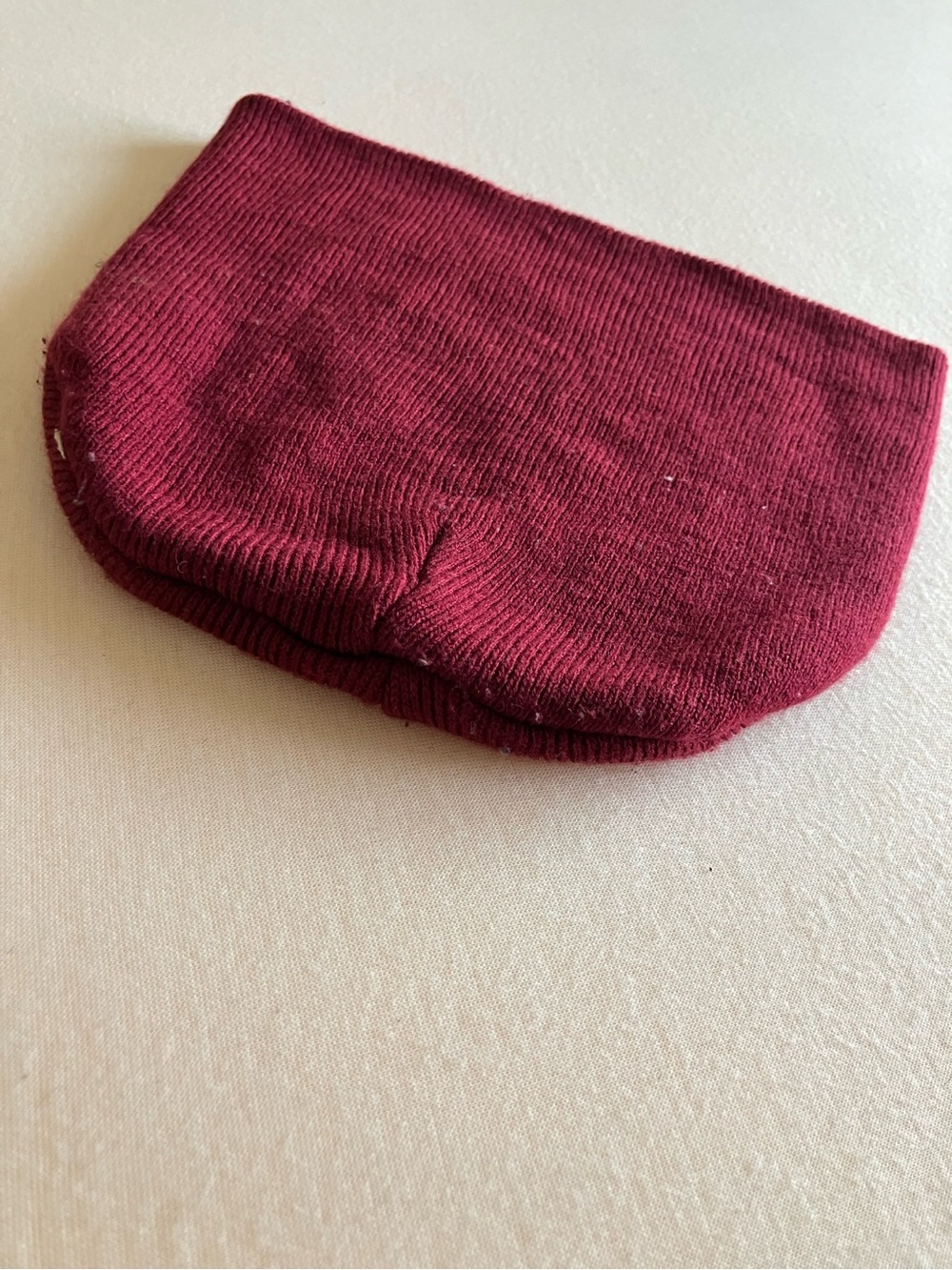 Women's Oversized Knit Beanie Winter Hat Large Fit Casual Style Burgundy